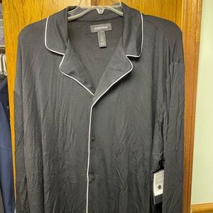 Nordstrom men’s black with white trim pajama set.